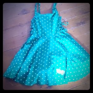 Green with dot dress